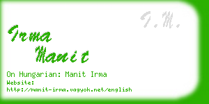 irma manit business card